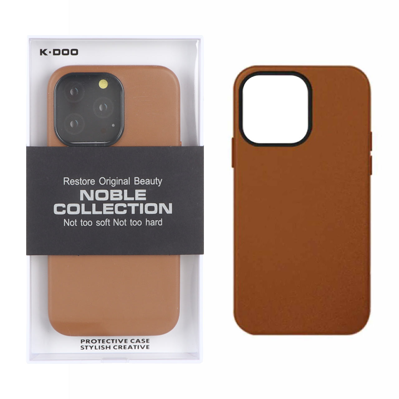 قاب KDoo Noble قهوه‌ای مناسب برای آیفون ۱۳ پرو