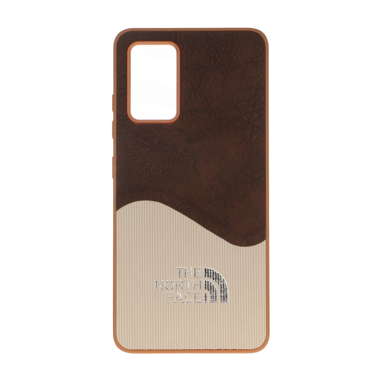 قاب طرح North Face جیر دو تکه قهوه ای مناسب برای سامسونگ گلکسی A32 4G