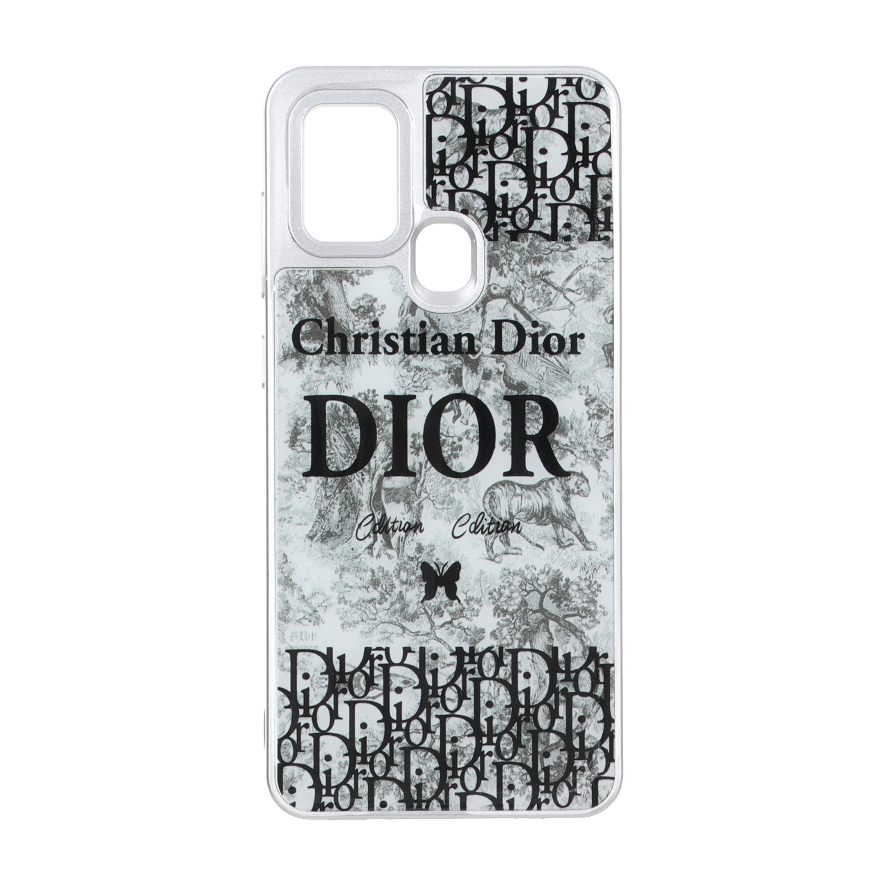 قاب طرح دیور جنگلی (Christian Dior) سیلور مناسب برای سامسونگ گلکسی A21s