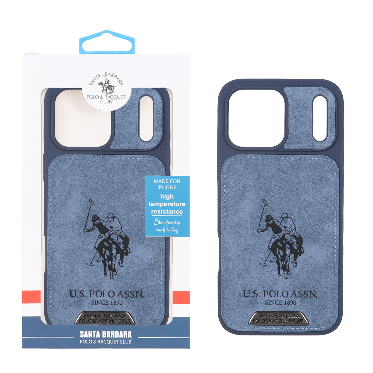 قاب اورجینال US Polo Assn طرح جیر آبی مناسب برای آیفون 17 پرو مکس