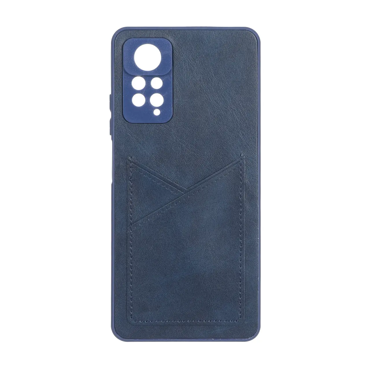 قاب طرح چرم جاکارتی محافظ لنزدار Xiaomi Redmi Note 12 Pro 4G / Redmi Note 11 Pro - سرمه ای