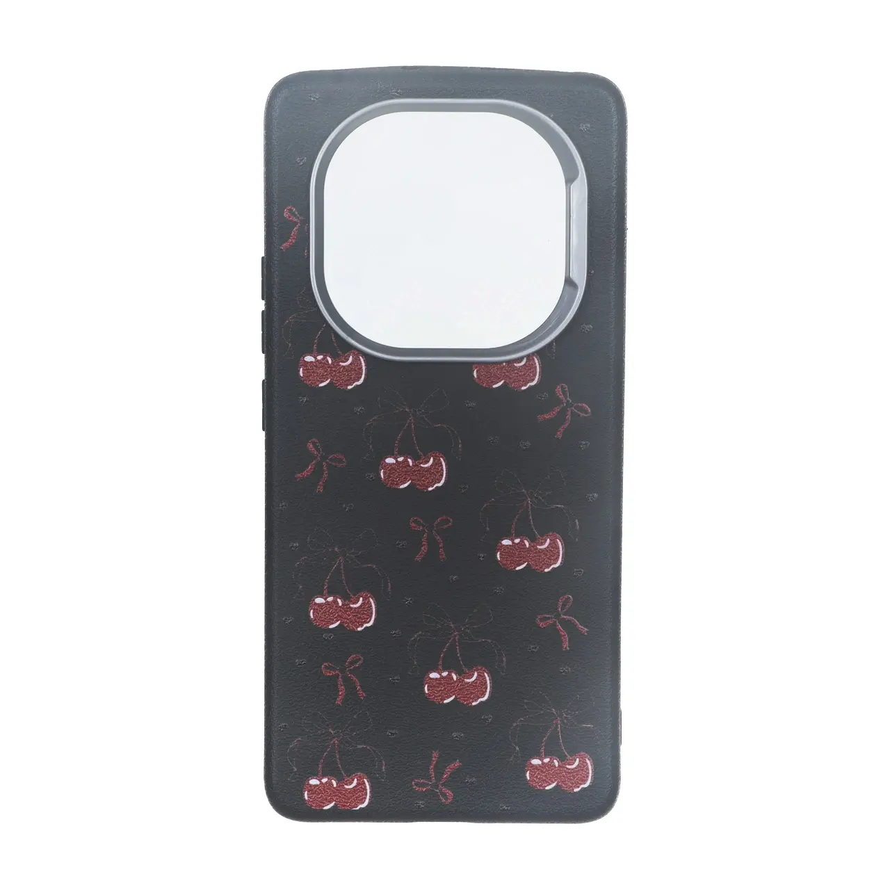 قاب Texture لنز سیلور طرح آلبالو Xiaomi Redmi Note 14 Pro 5G / Redmi Note 14 Pro Plus 5G / Poco X7 5G - مشکی