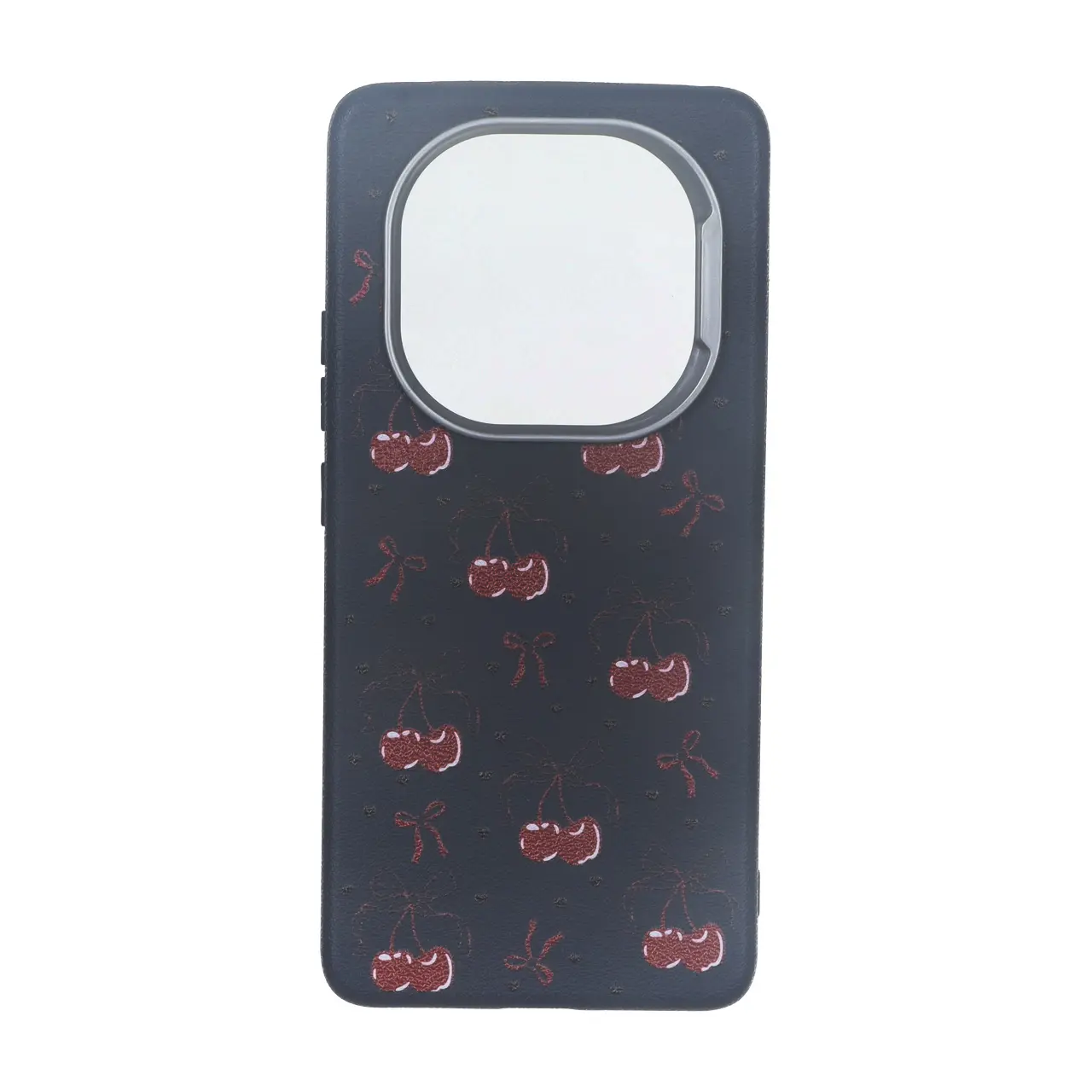 قاب Texture لنز سیلور طرح آلبالو Xiaomi Redmi Note 14 Pro 5G / Redmi Note 14 Pro Plus 5G / Poco X7 5G - سرمه ای