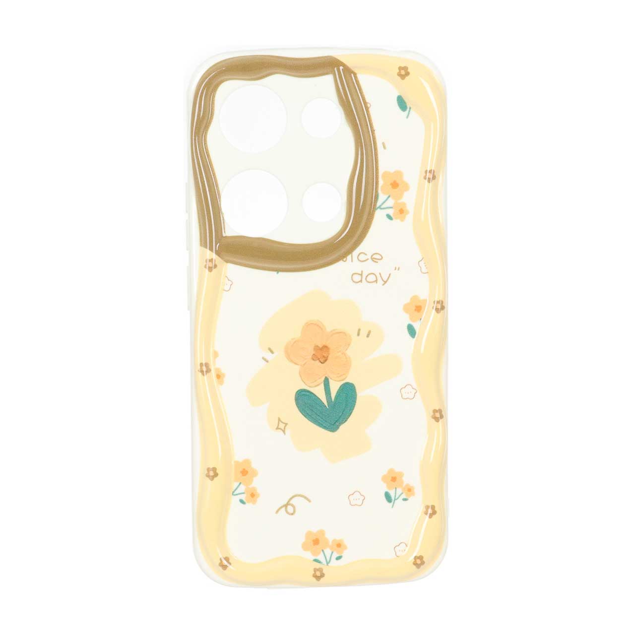 قاب کنگره ای ژله ای طرح دار محافظ لنزدار مناسب برای شیائومی Redmi Note 14S / Note 13 Pro 4G / Poco M6 Pro 4G
