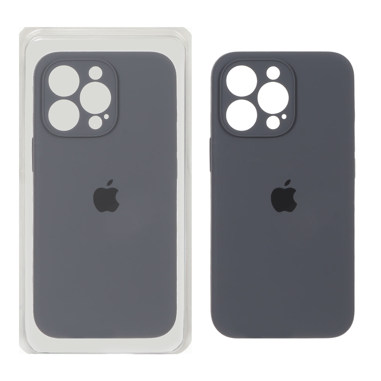 قاب سیلیکونی پاک کنی محافظ لنزدار اورجینال Apple iPhone 13 Pro - خاکستری (پک اصلی)