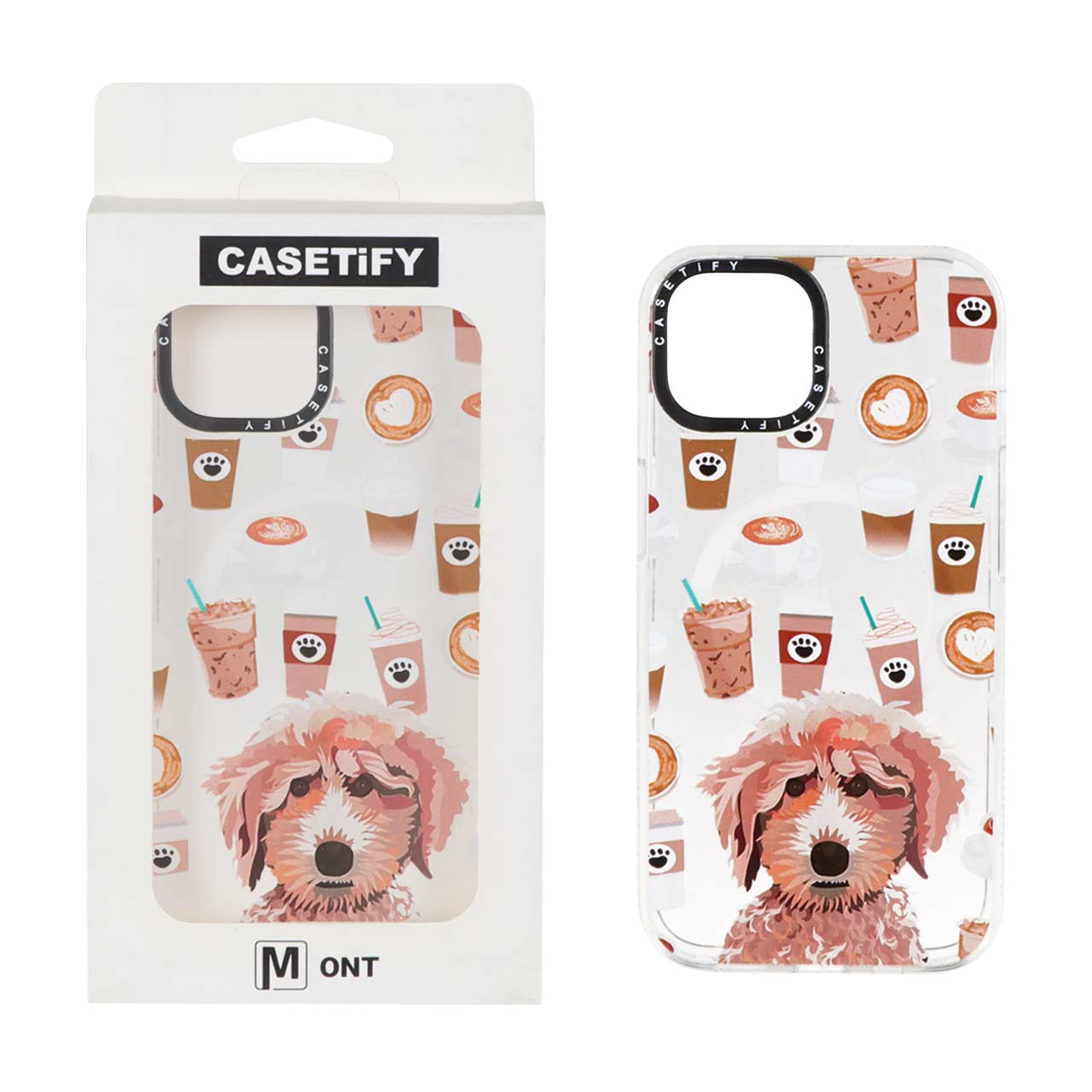 قاب Casetify شفاف Magsafe طرح دار Apple iPhone 15 / iPhone 14 / iPhone 13 - کد 96