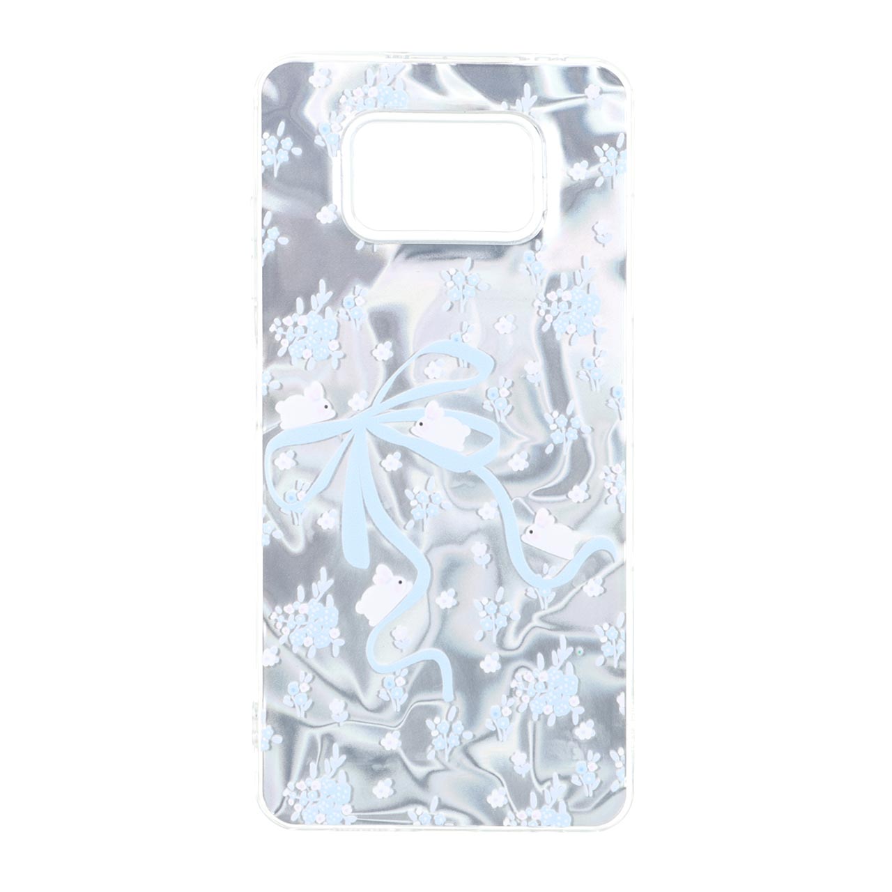 قاب طرح Silver Cloud گل و خرگوش دور ژله ای مناسب برای شیائومی پوکو X3 و پوکو X3 پرو و پوکو X3 NFC