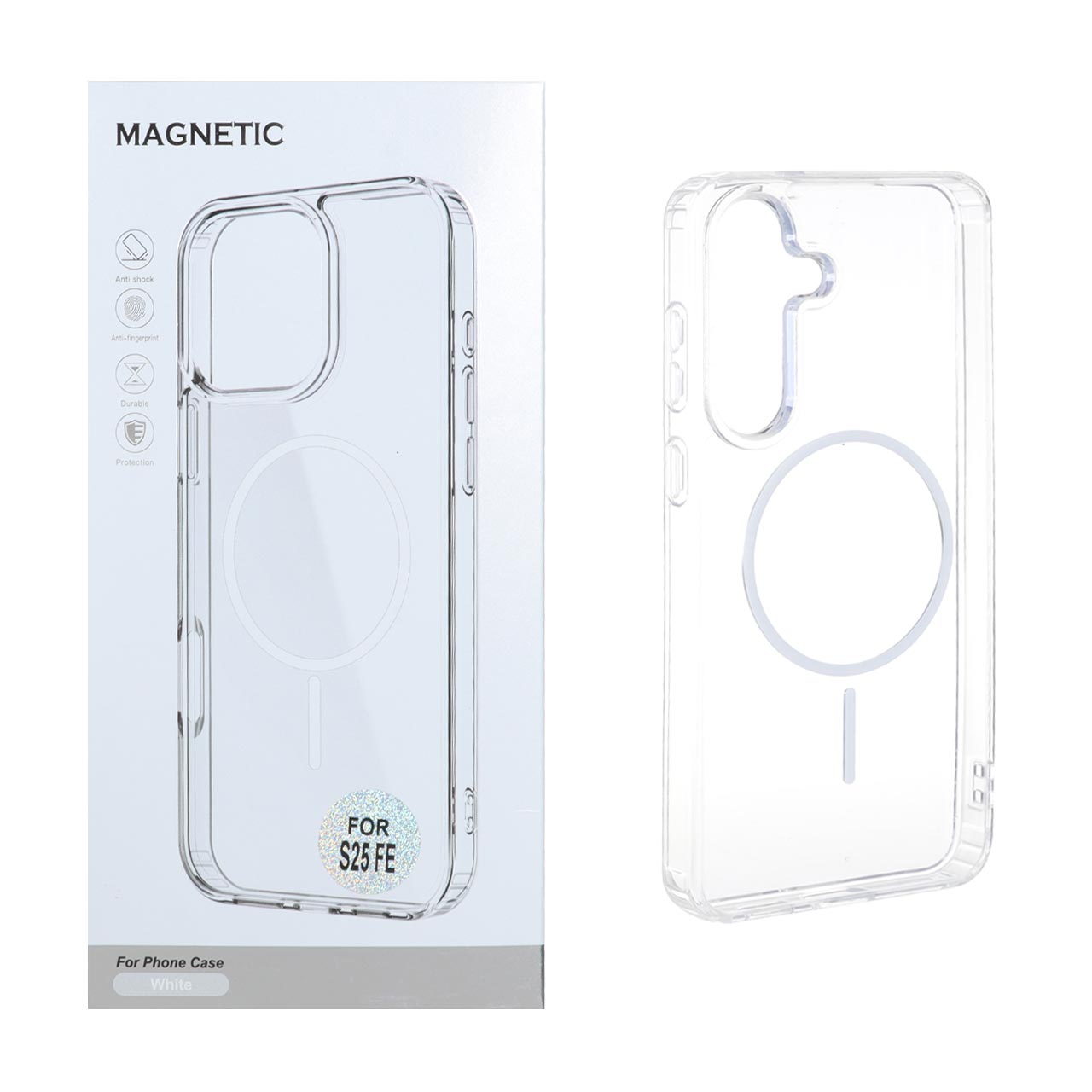 قاب مگ سیف ژله‌ای شفاف Magnetic مناسب برای سامسونگ گلکسی S25 FE