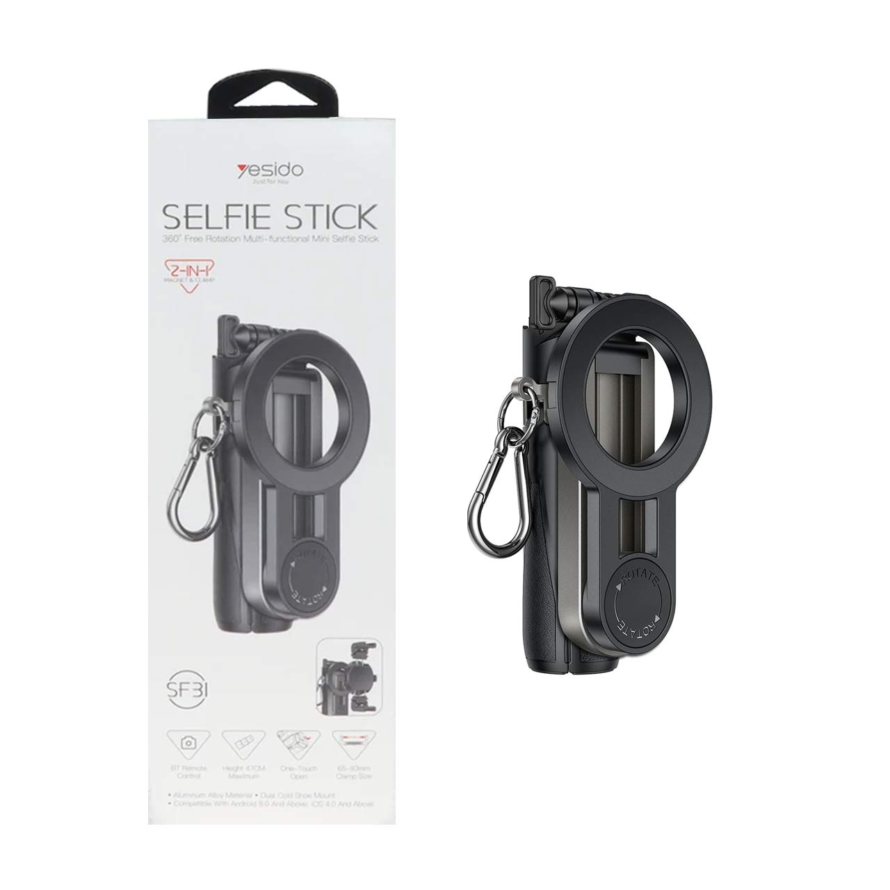سه پایه مونوپاد Yesido SF31 مشکی با سری مگنتی MagSafe