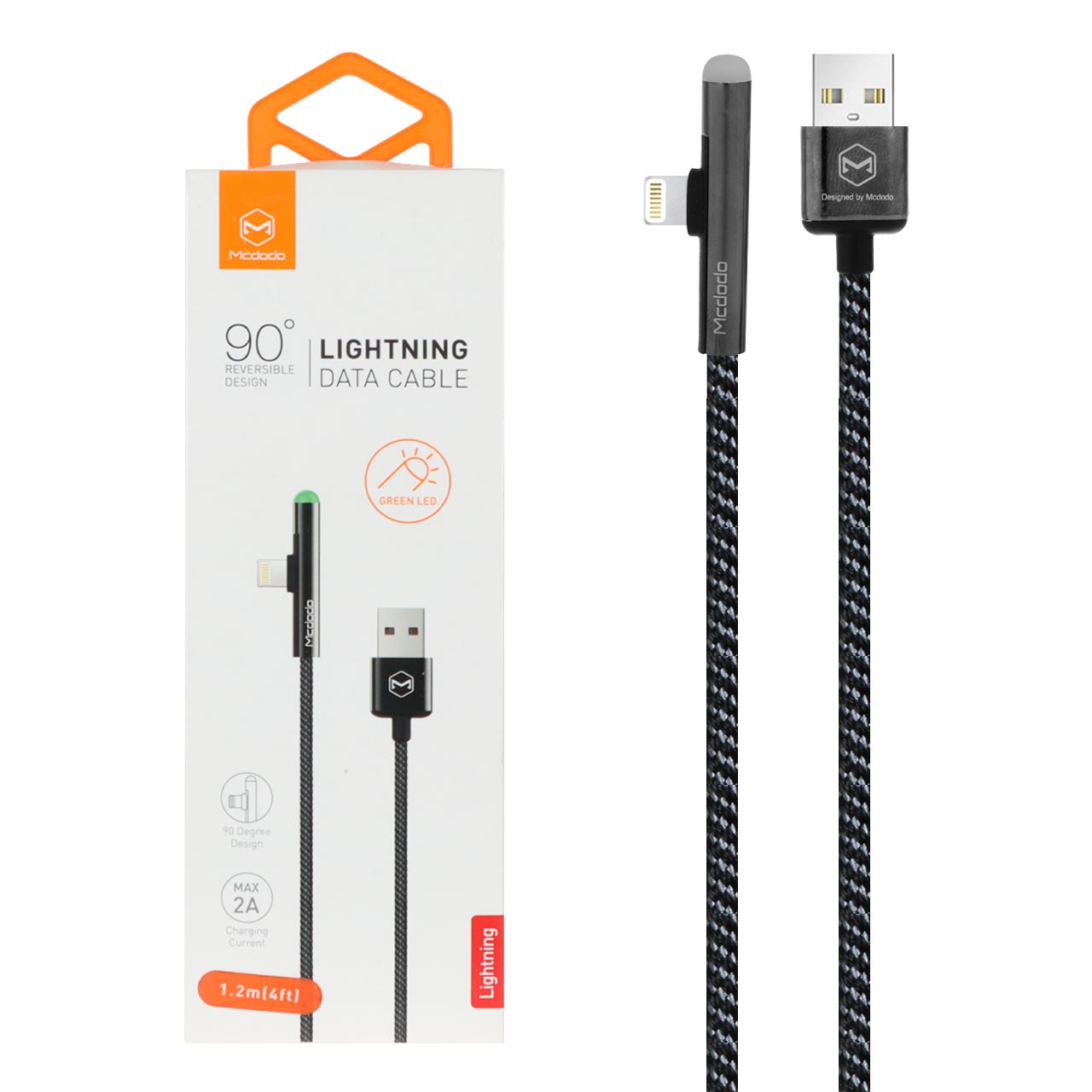 کابل شارژ 1.2 متری آیفون Mcdodo مدل CA-6270 - مشکی