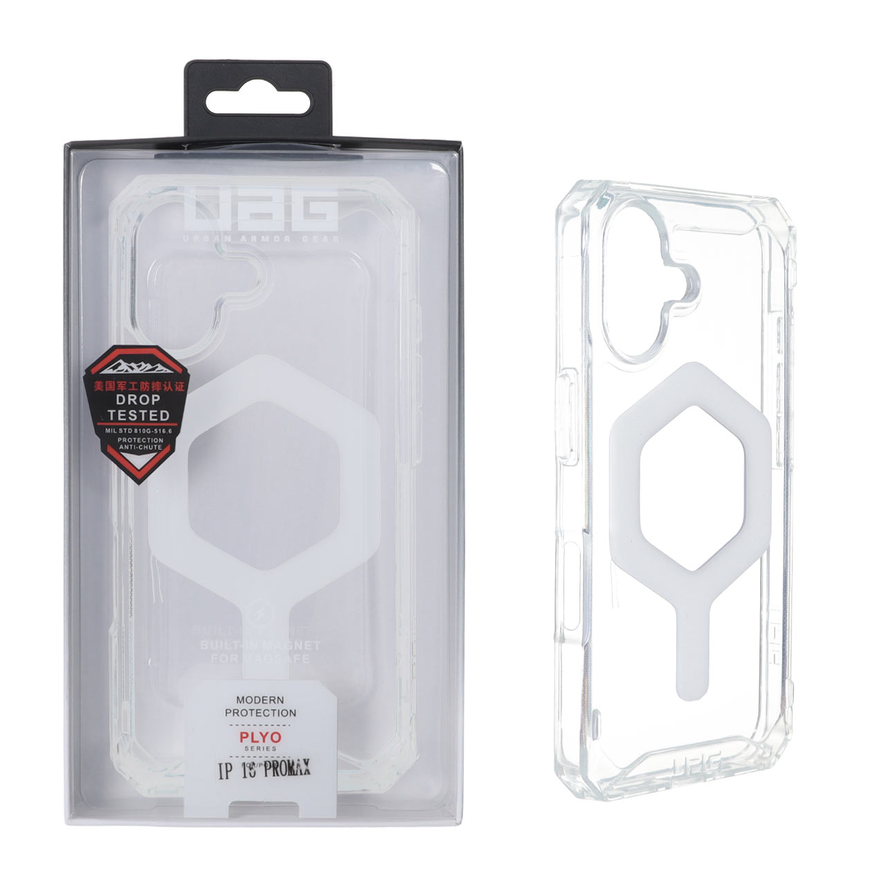 قاب اورجینال UAG شفاف پشت سخت مگ سیف مناسب برای آیفون 15 پرو مکس