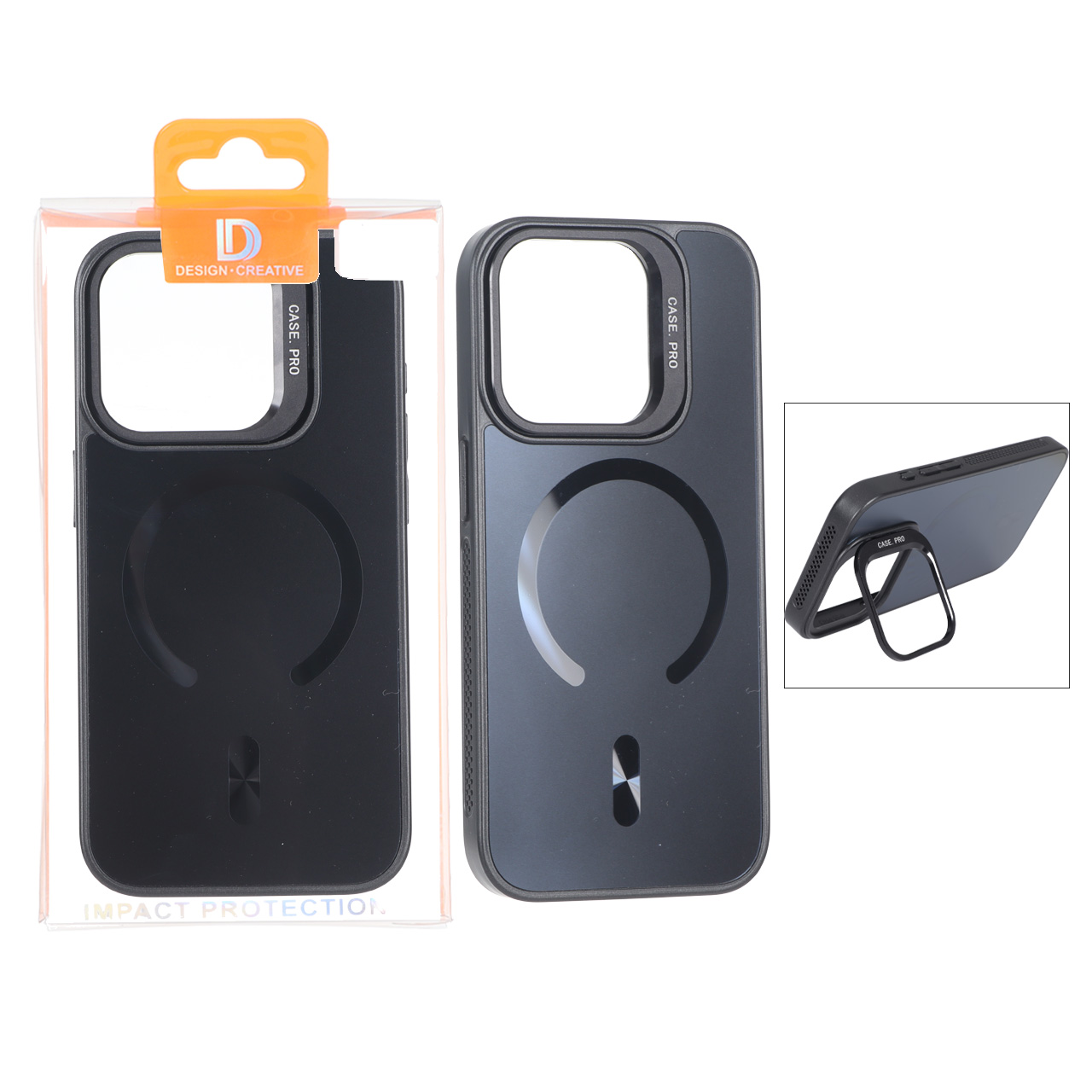قاب اورجینال PVD Case Pro استندشو MagSafe مدل Apple iPhone 15 Pro - مشکی (پک دار)
