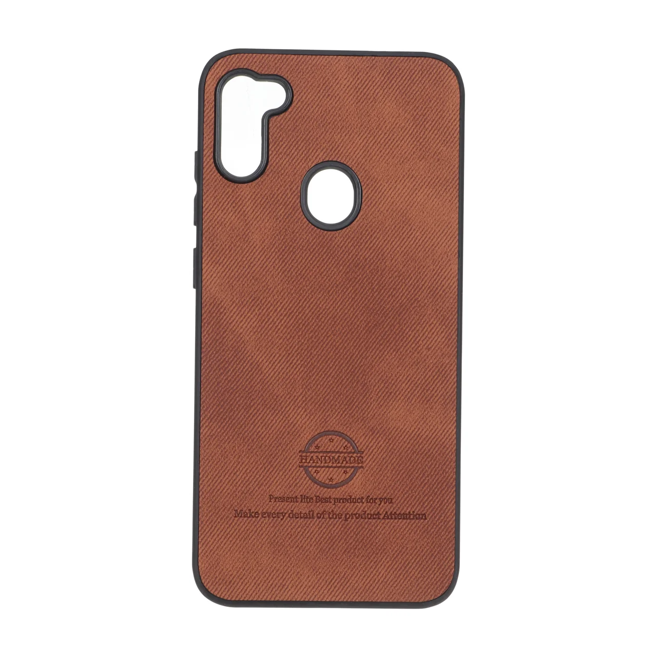 قاب طرح جیر پارچه ای HandMade قهوه ای مناسب برای سامسونگ گلکسی A11 و M11