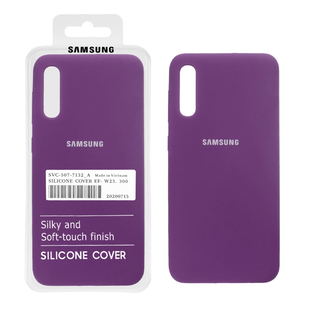 قاب سیلیکونی پاک کنی اورجینال درجه یک Samsung A30S / A50 / A50S - ارغوانی (پک دار)