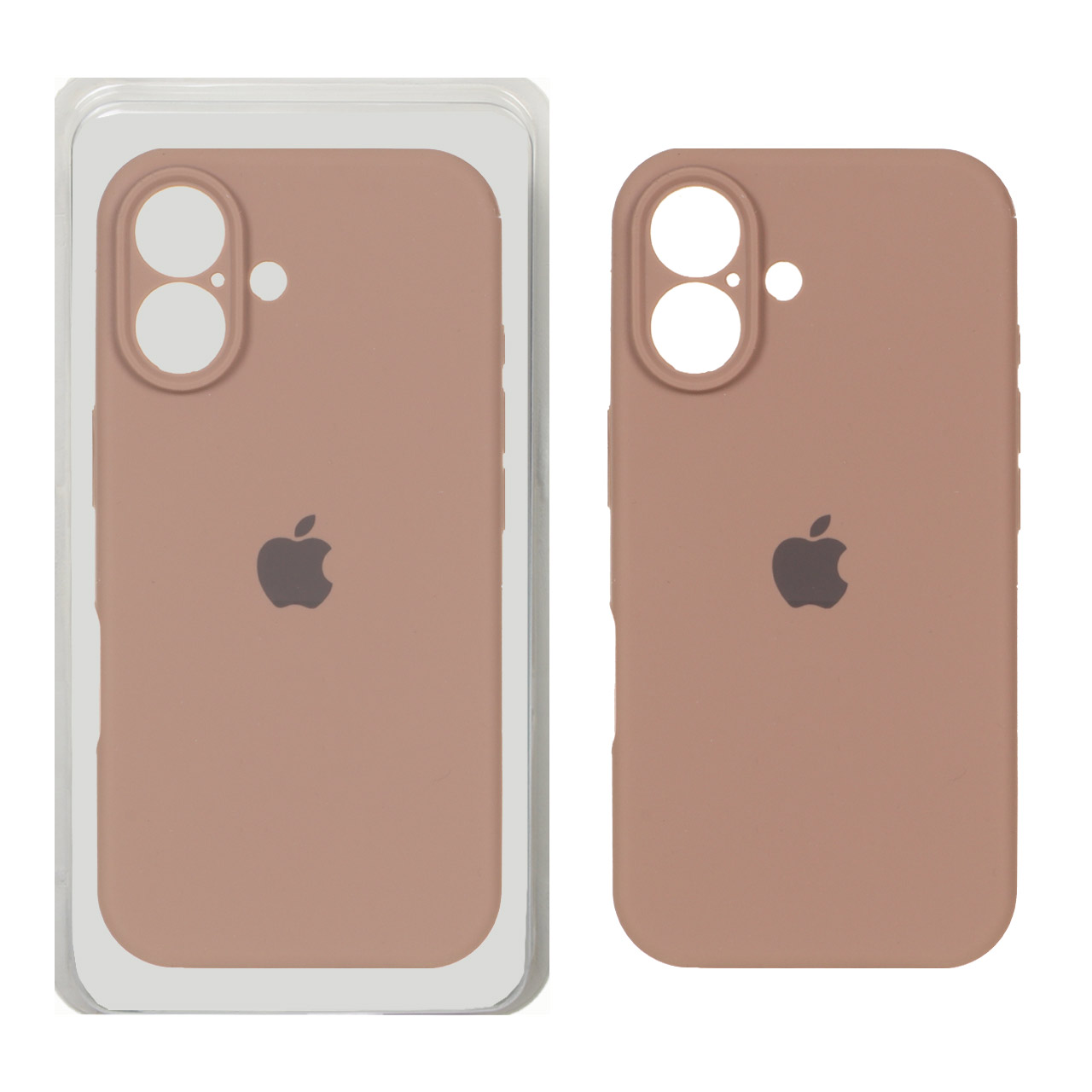 قاب سیلیکونی محافظ لنزدار اورجینال Apple iPhone 17 رنگ صحرایی