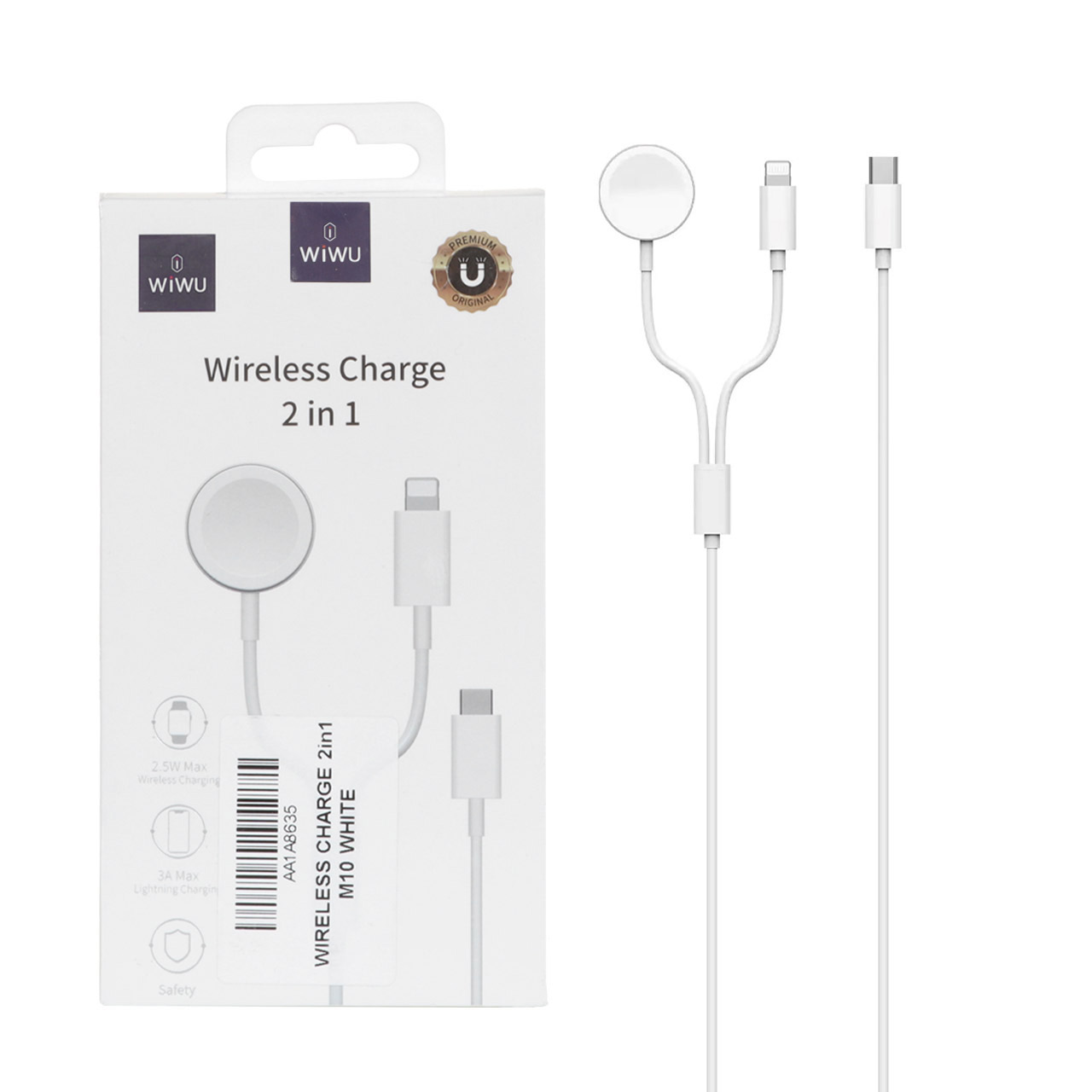 شارژر وایرلس Wiwu مدل M10 - سفید