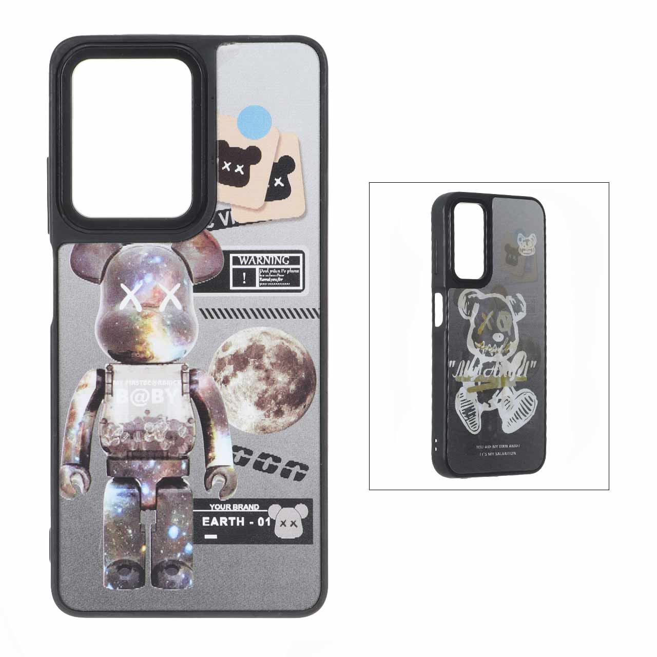 قاب 3D هولوگرافیک طرح Bearbrick مناسب برای شیائومی ردمی نوت ۱۲ پرو 5G