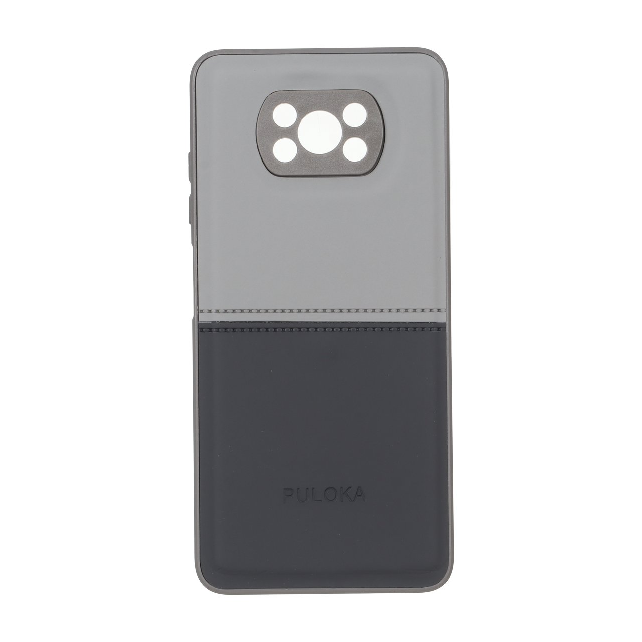 قاب Puloka طرح جیر دو تکه دوخت دار مناسب برای شیائومی Poco X3 / Poco X3 Pro / Poco X3 NFC - طوسی
