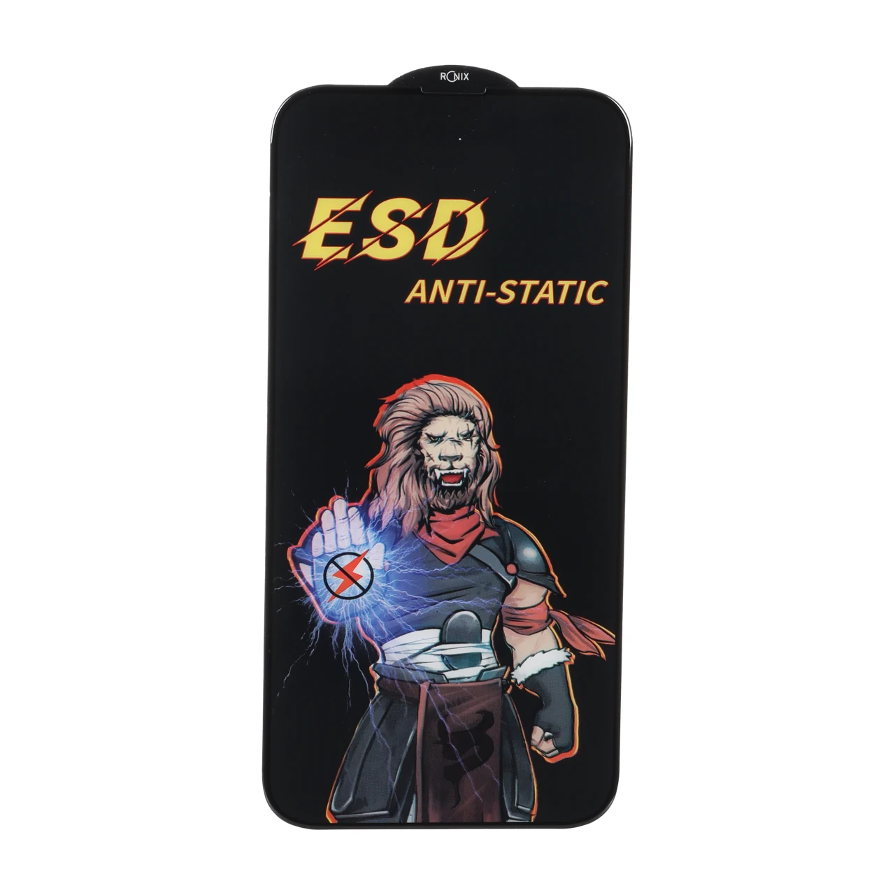 محافظ صفحه نمایش شیشه ای فول کاور ESD Anti-Static رونیکس مناسب برای آیفون 13 پرو مکس و آیفون 14 پلاس
