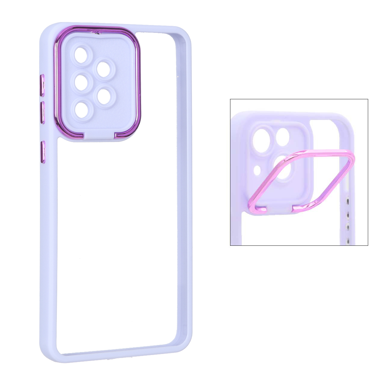 قاب طرح شفاف New skin استند دار مناسب برای سامسونگ Galaxy A33