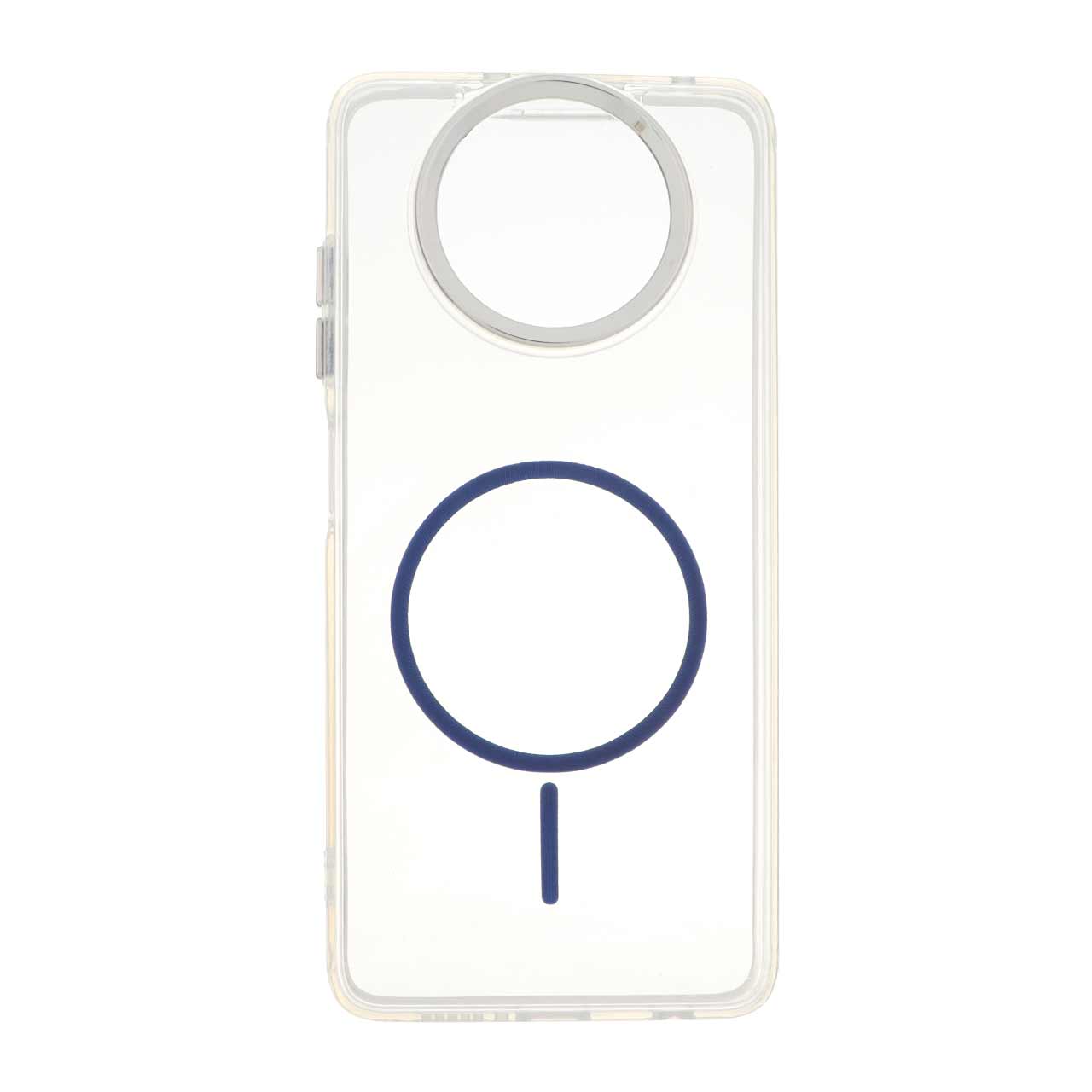 قاب طرح مگ سیف ژله ای شفاف لنز کروم آبی کاربنی مناسب برای شیائومی پوکو X3 و X3 پرو و X3 NFC