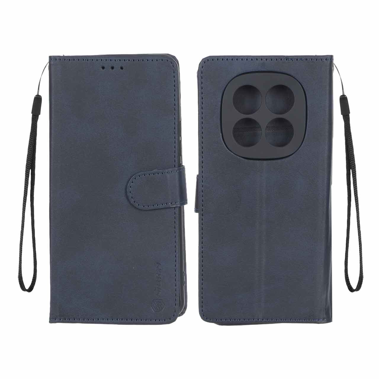 کیف موبایل مگنتی Nillkin مدل چرمی مناسب برای شیائومی ردمی نوت 15 پرو 4G - سرمه ای