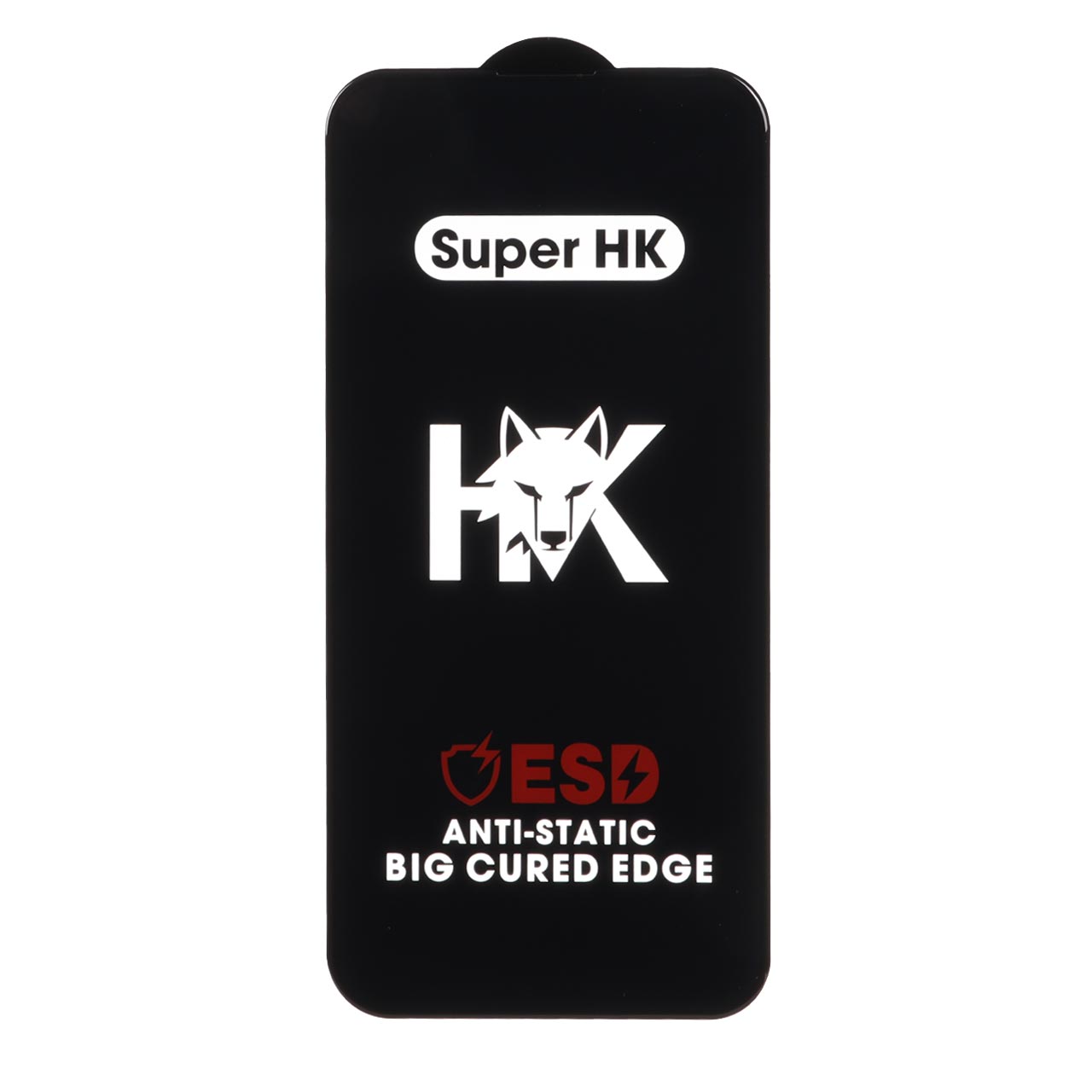 محافظ صفحه نمایش شیشه‌ای فول کاور ESD Anti Static سوپر HK مناسب برای آیفون ۱۵ پرو مکس