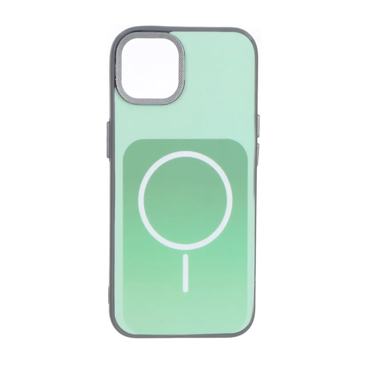 قاب مستطیلی Gray طرح مگ سیف لنز کربن Apple iPhone 13 / iPhone 14 - سبز روشن