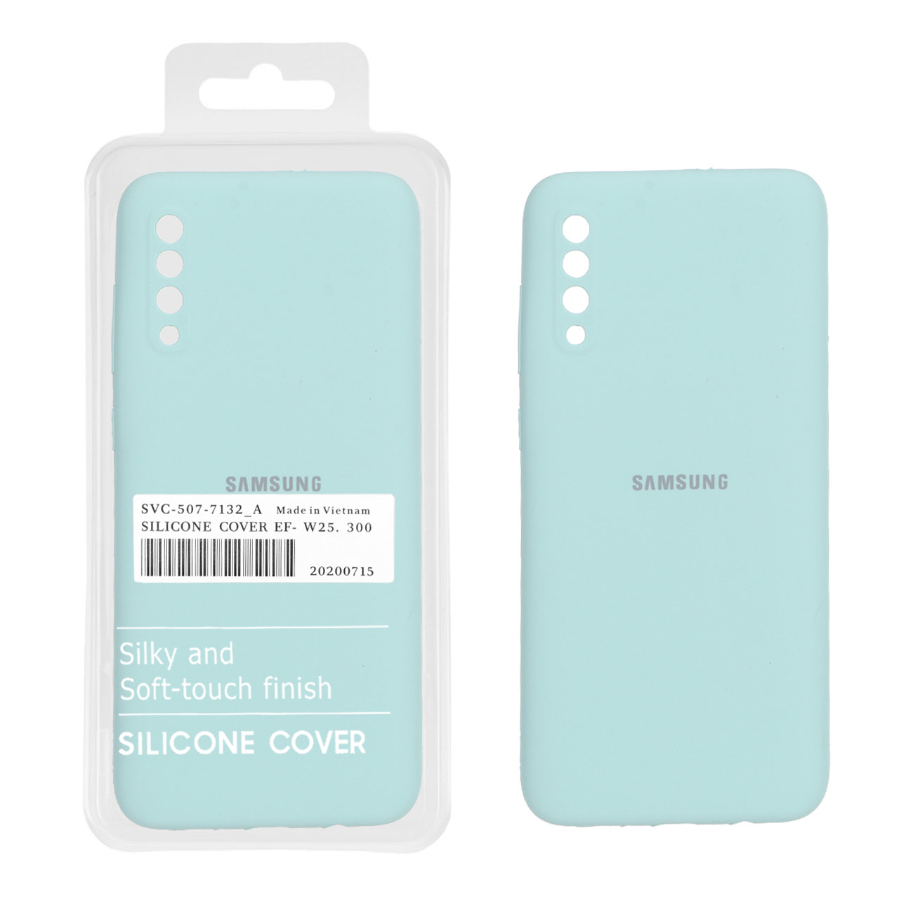 قاب سیلیکونی پاک کنی اورجینال درجه یک Samsung Galaxy A70 / A70s - سبز روشن (پک دار)