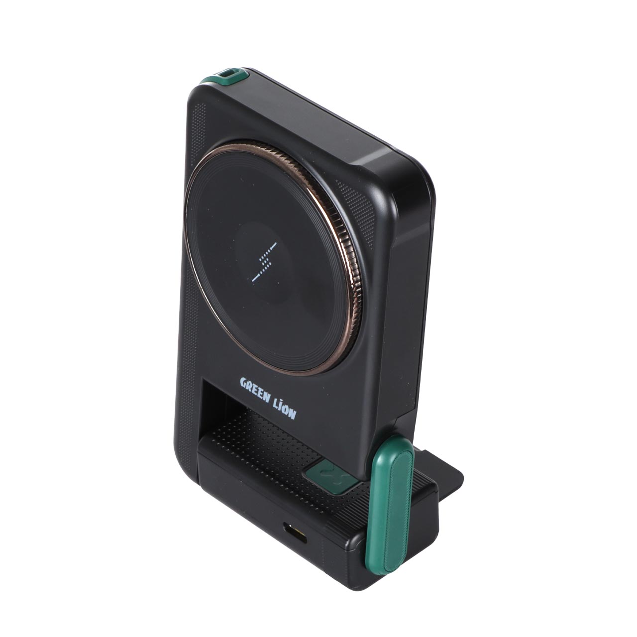 پاوربانک مگ سیف Green Lion Rotex مدل GNROMAG10BK با ظرفیت 10000mAh و توان 22.5W مشکی