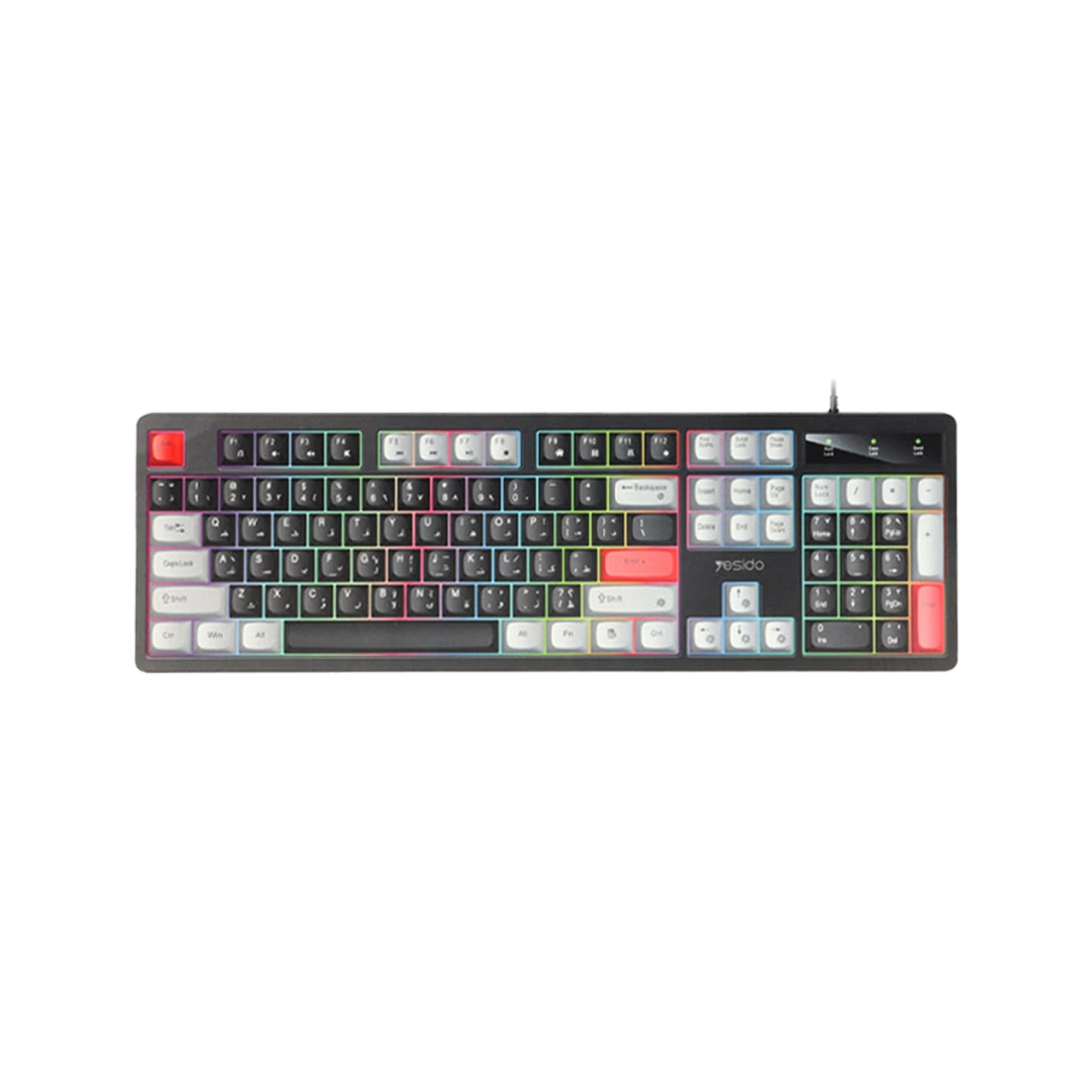 کیبورد با سیم Yesido مدل KB44 مشکی