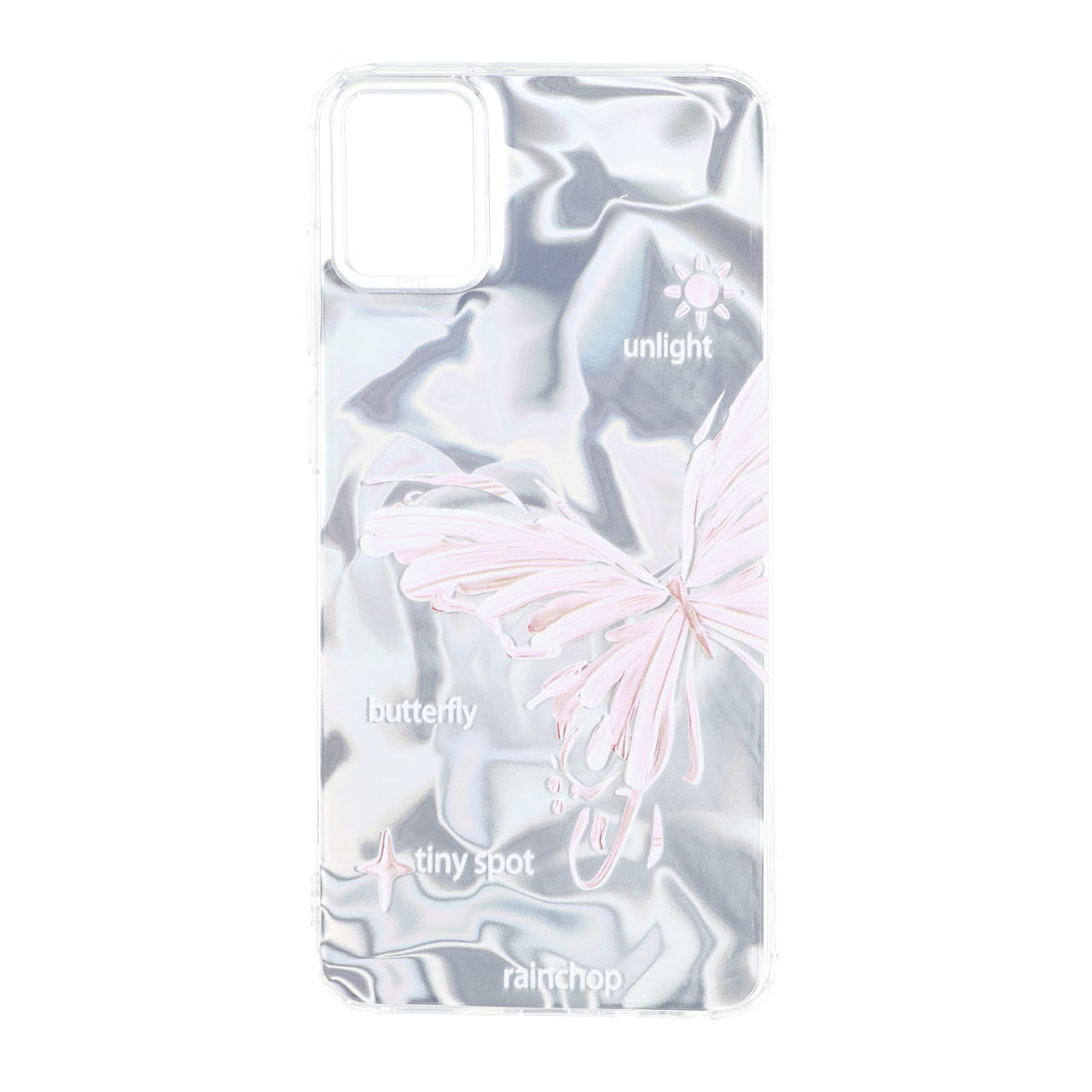 قاب Silver Cloud دور ژله ای طرح پروانه و ابر مناسب برای سامسونگ گلکسی A05