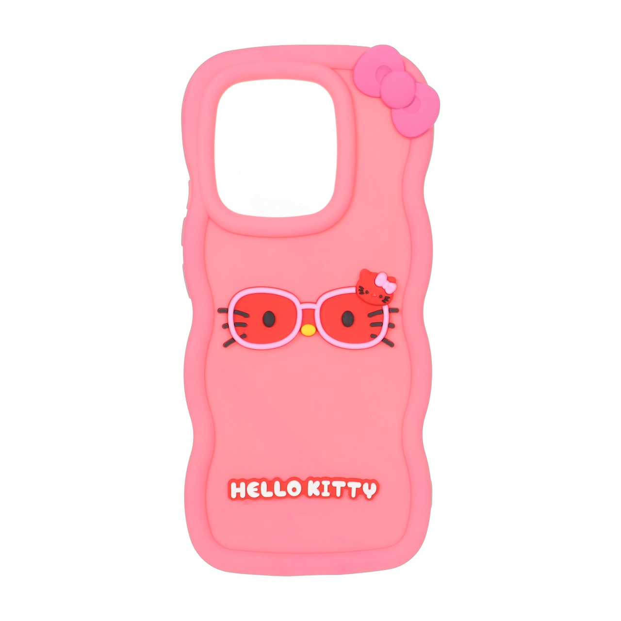 قاب سیلیکونی کنگره ای Hello Kitty عینکی مناسب برای شیائومی ردمی نوت 14 4G