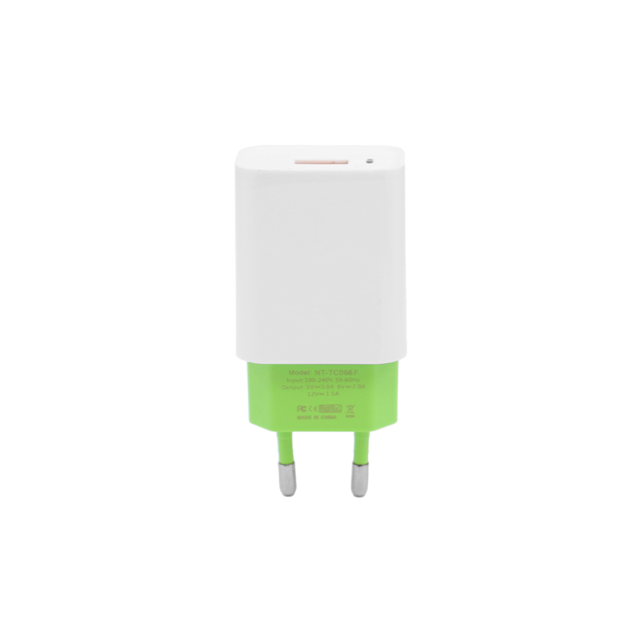 شارژر دیواری فست NITU مدل NT-TC066F به همراه کابل Micro USB - سفید سبز
