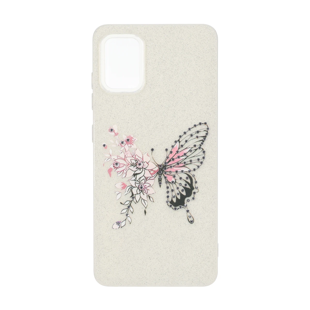 قاب اکلیلی ButterFly نگین دار Samsung Galaxy A51 / M40s - کرم