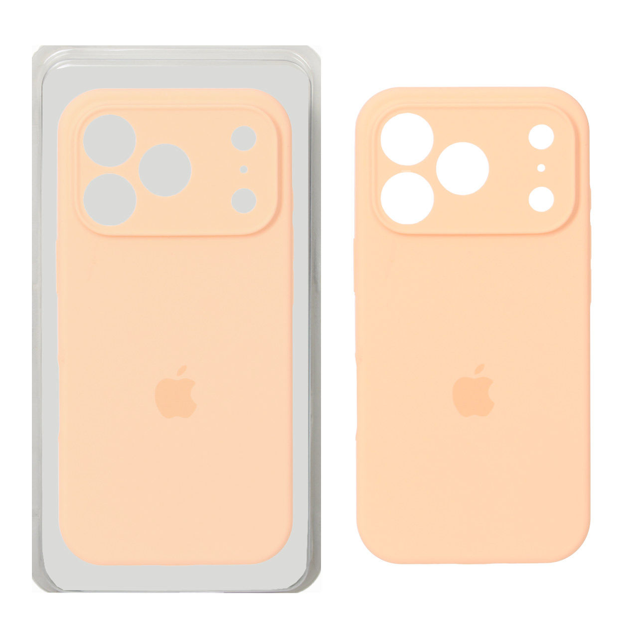 قاب سیلیکونی محافظ لنزدار اورجینال Apple iPhone 17 Pro - نارنجی روشن