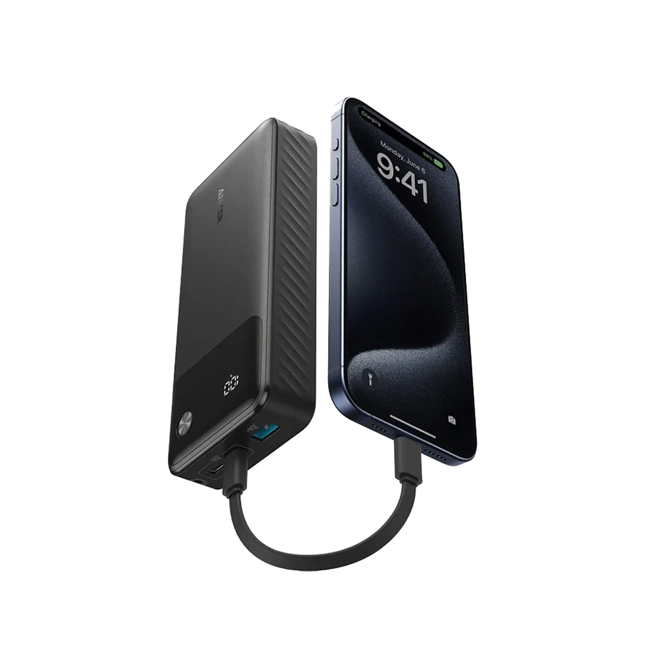 پاوربانک 30 وات 20000 میلی آمپر Anker مدل Smart Display Nano A1384H11 - مشکی
