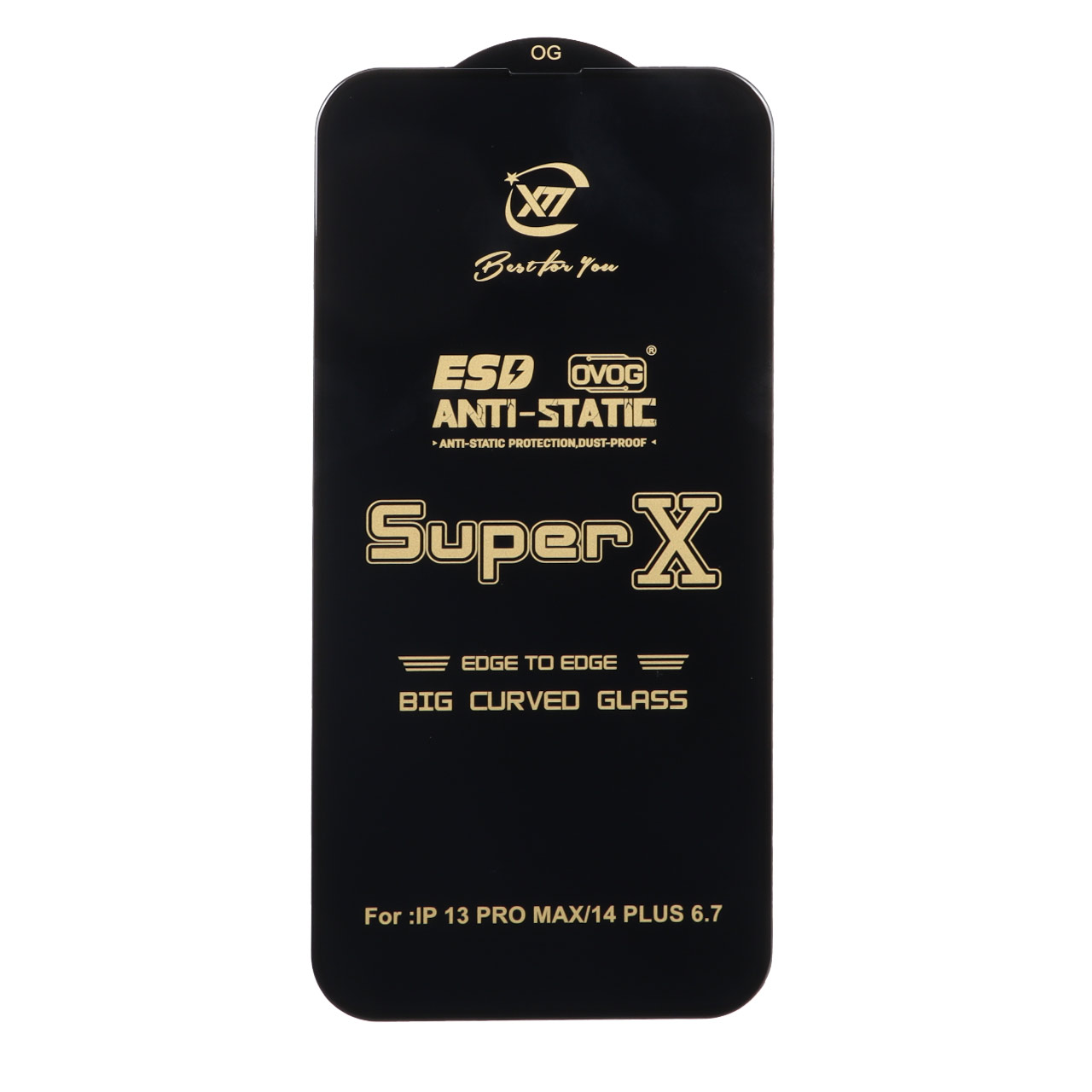 محافظ صفحه نمایش فول کاور آنتی استاتیک Super X مناسب برای آیفون ۱۳ پرو مکس و آیفون ۱۴ پلاس