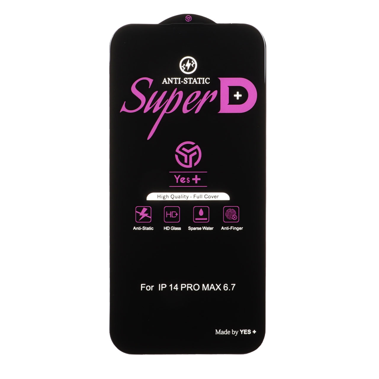 محافظ صفحه نمایش شیشه ای Super D Anti Static Yes Plus مدل Apple iPhone 14 pro max