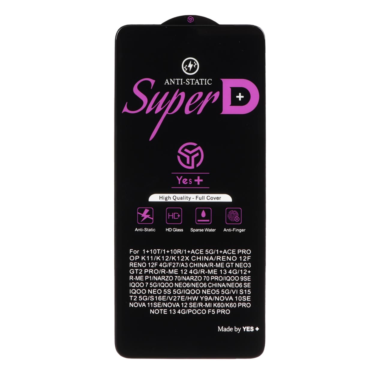 محافظ صفحه نمایش شیشه‌ای Super D Anti Static مناسب برای شیائومی Redmi Note 13 4G و Poco M7 Pro 5G