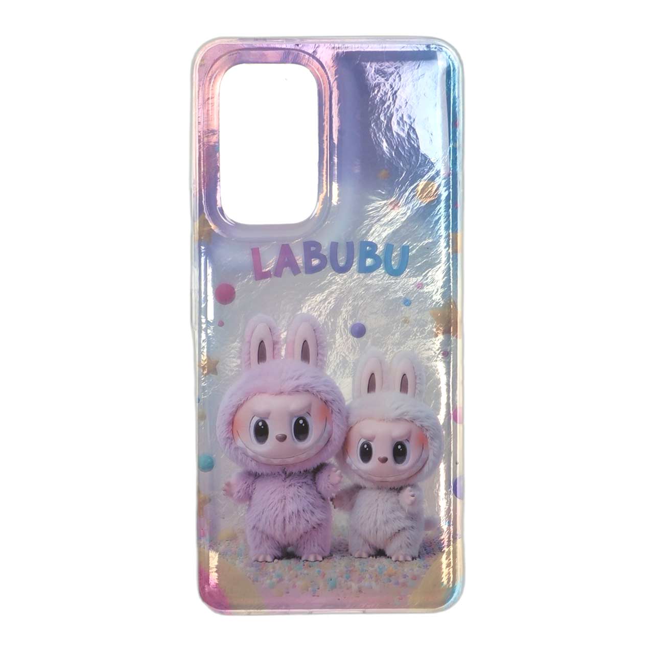 قاب اطلسی طرح Labubu دور ژله ای مناسب برای سامسونگ گلکسی A53