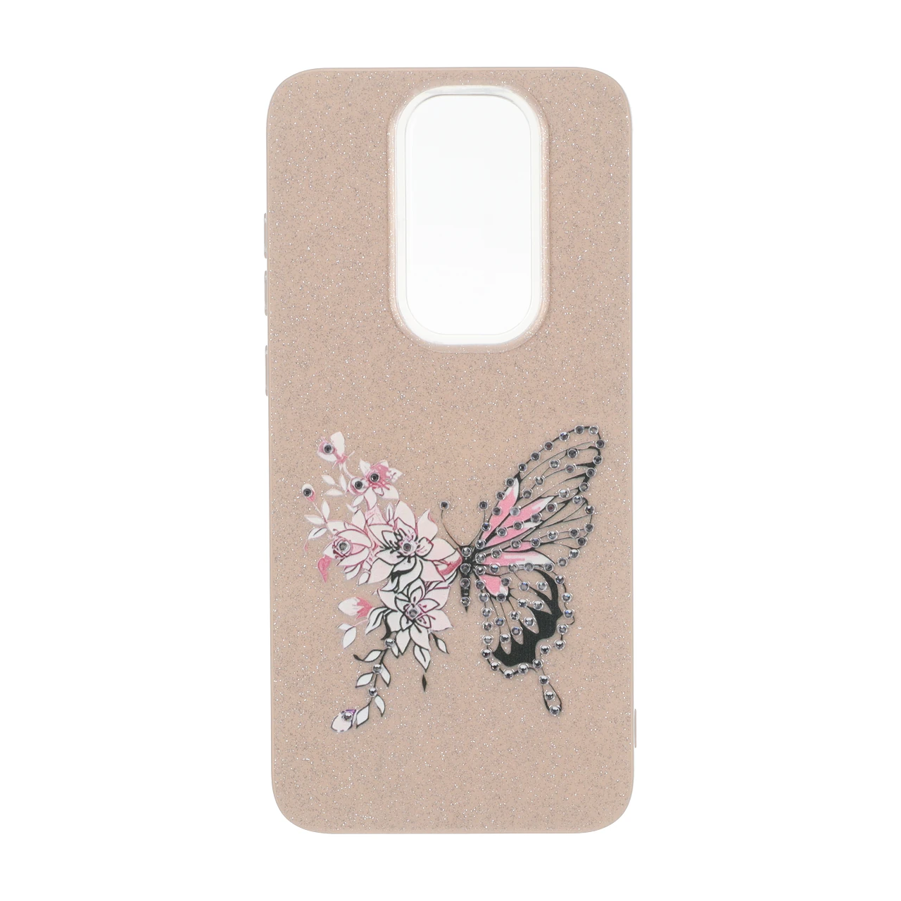 قاب اکلیلی ButterFly نگین دار Xiaomi Redmi Note 8 Pro - نسکافه ای