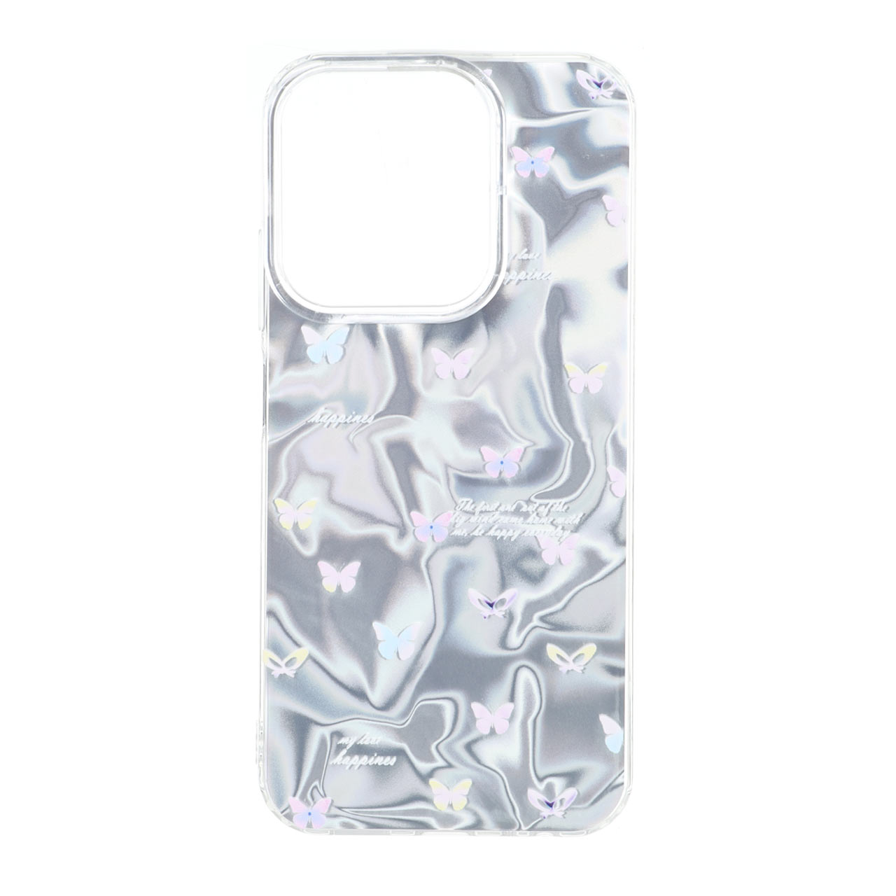 قاب طرح Silver Cloud پروانه ای دور ژله ای مناسب برای شیائومی ردمی 15C و پوکو C85