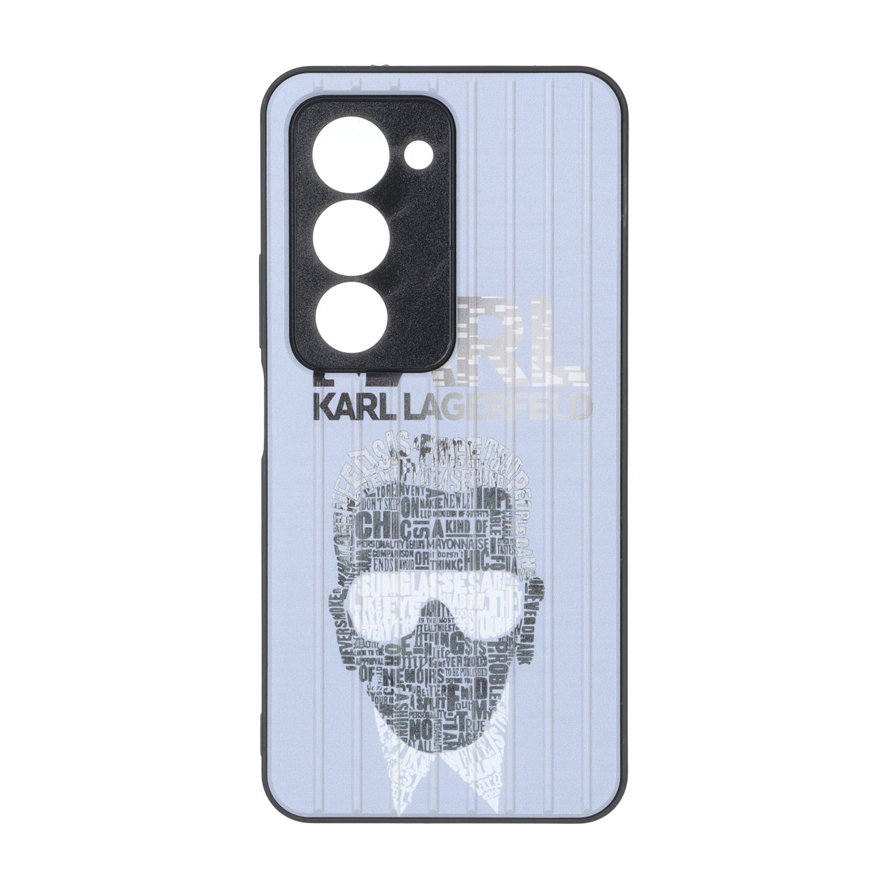قاب Line Case طرح کارل لاگرفلد با محافظ لنز برجسته مناسب برای شیائومی ردمی ۱۵ 4G