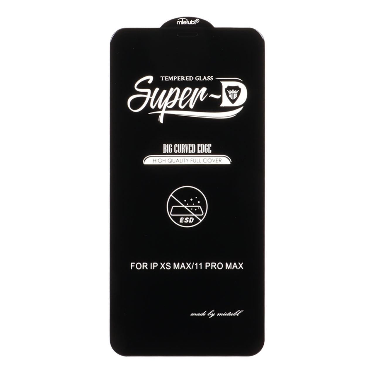 محافظ صفحه نمایش شیشه‌ای Mietubl Super D تمام صفحه مناسب برای آیفون 11 پرو مکس، آیفون XS مکس و آیفون X مکس