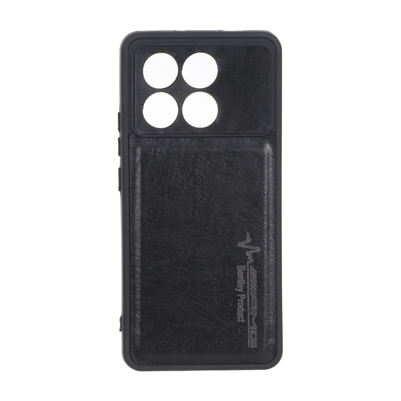 قاب طرح چرم AMG محافظ لنزدار Xiaomi Poco X6 Pro 5G / Redmi K70E - مشکی