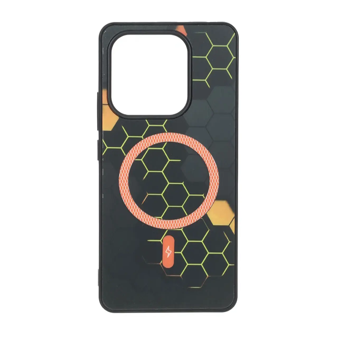 قاب طرح Hexagon مگ سیف هاشور دار مناسب برای شیائومی ردمی نوت 14 4G