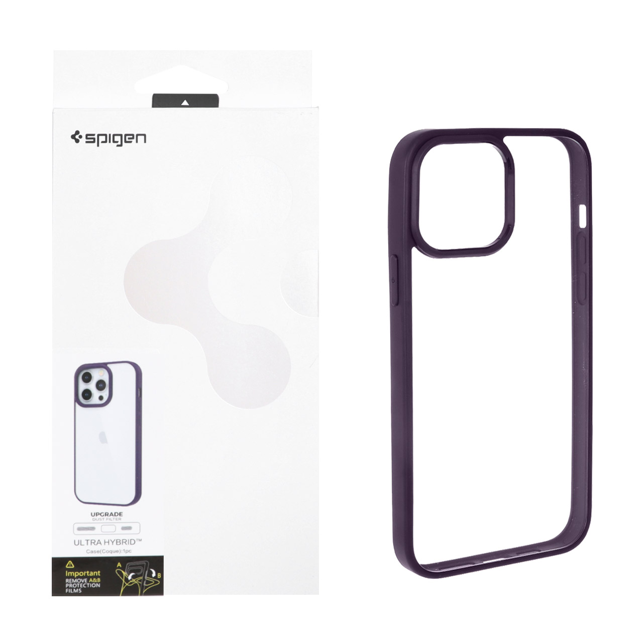 قاب Spigen Ultra Hybrid با توری اسپیکر فلزی بنفش مناسب برای آیفون 13 پرو مکس