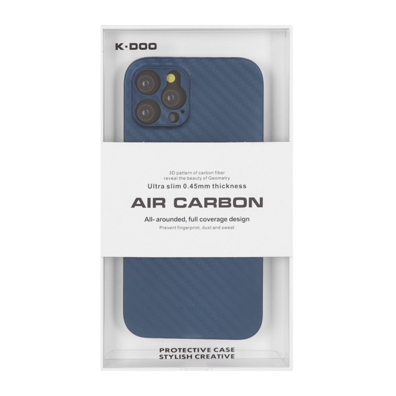 قاب محافظ لنزدار Apple iPhone 12 Pro Original KZDoo Air Carbon - سرمه ای