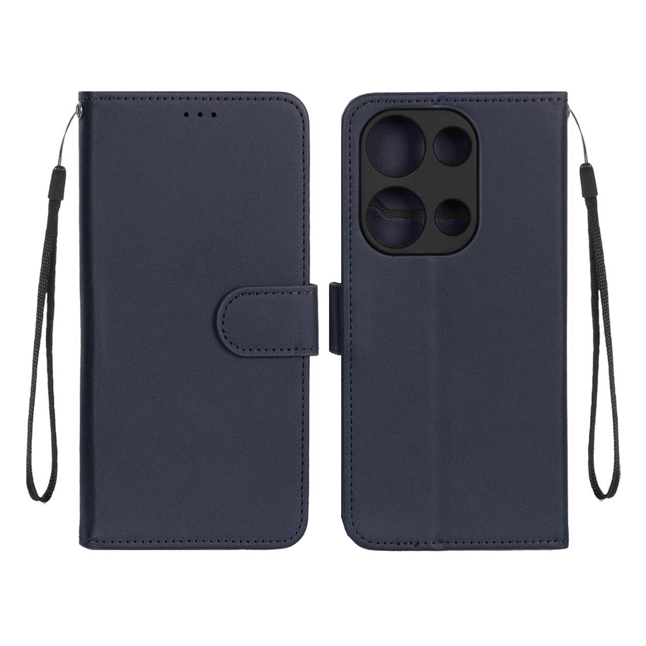کیف موبایل مگنتی چرمی مناسب برای شیائومی ردمی نوت 14S، نوت 13 پرو 4G و پوکو M6 پرو 4G - سرمه‌ای